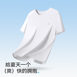 猫人（MiiOW）【含明信片】女士T恤液氨棉短袖圆领夏季薄休闲百搭打底衫 白色