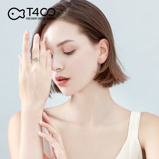 T400莫桑石银戒指女闭口求结婚表白 一克拉【13H】