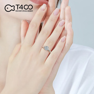 T400莫桑石银戒指女闭口求结婚表白 一克拉【13H】