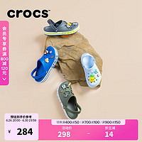 卡骆驰crocs洞洞鞋贝雅卡骆班轻便耐磨一脚蹬休闲鞋|205089 石板灰/青柠绿-0GX 41/42(260mm)