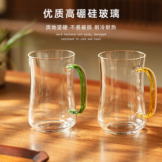 忆壶茶泡茶杯玻璃水杯耐热高硼硅喝茶杯透明防烫手家用绿茶杯功夫茶具