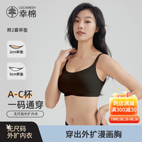 幸棉 LUCKMEEY外扩显大内衣女无尺码蜜桃杯小胸聚拢无痕漫画胸文胸软支撑胸罩女