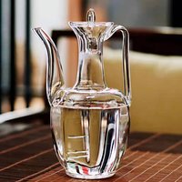 御驾道(YUJIADAO) 高脚绿茶杯 耐热玻璃茶壶酒壶仿宋执壶 酒杯猴魁杯 冷泡花茶壶 仿古宋壶 550ml
