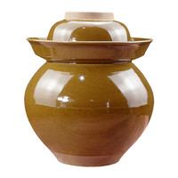 益美得 CC313 泡菜坛子老式土陶酸菜坛子带盖密封咸菜缸 8斤加厚款+内盖