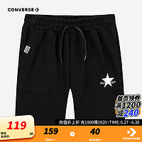 Converse匡威儿童装男女童2024夏季中大童运动休闲短裤子CNVN-FS-F751 正黑色 160/69