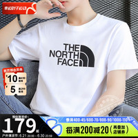 The North Face北面舰店男士t恤 24春夏运动服舒适全棉亲肤透气短袖T恤男女 白色/大logo/全棉亲肤 S