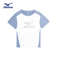 美津浓（MIZUNO）Mizuno儿童短袖T恤2024夏季百搭圆领男童女童时尚上衣t