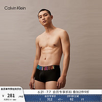 Calvin Klein内衣【彩虹风暴引力带】24春夏男宽腰边低腰防夹臀内裤男NB3944 UB1-太空黑 M