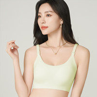 婧麒(JOYNCLEON)哺乳内衣氧气凉感文胸薄款产后上开扣轻薄无钢圈托聚拢美背 浅绿 均码