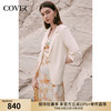 恩裳COVER夏季桑蚕丝混纺简约七分袖西装 本白 40/L