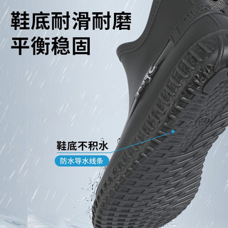 FOOTOPPO雨鞋男短筒水鞋男士成人雨靴防水鞋低帮水靴工地防滑胶鞋套鞋靴 灰色 42码