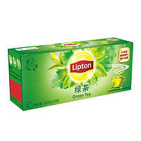 Lipton 立顿 茶包 红茶绿茶茉莉花乌龙茶 办公室下午茶 奶茶茶叶 双囊袋泡茶 绿茶25包（50g）