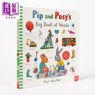 预售 波西和皮普 单词大书 Pip and Posys Big Book of Words 英文原版 儿童纸板绘本 早教学习词汇纸板书翻翻书 进口