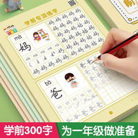 【学前300字】幼小衔接练字帖字帖幼儿园练字本幼小衔接教材全套每日一练汉字点阵描红本儿童字帖练字控笔 【全套5本】学前专项300字