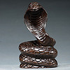 米囹 十二生肖蛇摆件黑檀木雕蛇装饰工艺品