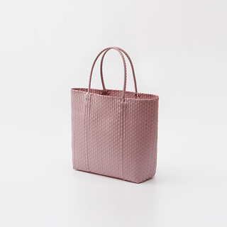 无印良品（MUJI） 手包 环保材料 手提包菜篮子 织包草包 包包 女包 烟熏粉色 大 长30*宽12*高30cm
