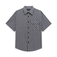 GXG 男装 商场同款 格纹潮流时尚短袖衬衫 23年夏季新品GE1230858D