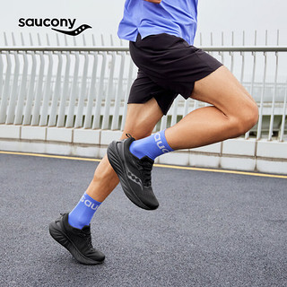 Saucony索康尼胜利SE专业强缓震跑鞋男2024年透气跑步鞋男子运动鞋 黑色【宽楦】 42.5