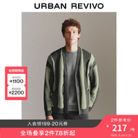 UR秋冬男装潮牌高街设计感撞色小小织针织开衫UMF930034 中灰 S