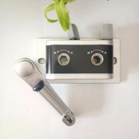 京御花语 晾衣架手摇器升降晾衣架配件双杆手摇阳台晒衣架升降器通用摇把 银相机孔距11cm