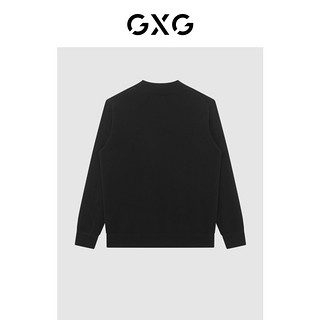 GXG 男装商场同款经典蓝色系列黑色高领毛衫2022年冬季新品