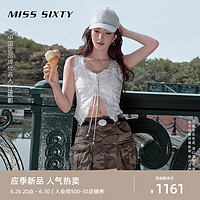 MISS SIXTY2024夏季休闲上衣女U型领浪漫度假风 白色 XS