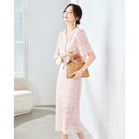 TERRE BLEUE气质高级感时尚套装女2024夏季小香风蕾丝衬衫两件套