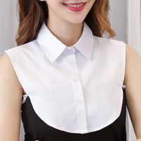 倾夕(QINGXI)假领子西季装百搭款立领方领假衣领白色衬衣领春秋时尚 方领纯白