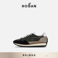 HOGAN男鞋202486er系列H671时尚复古做旧舒适运动休闲鞋 黑/棕 41