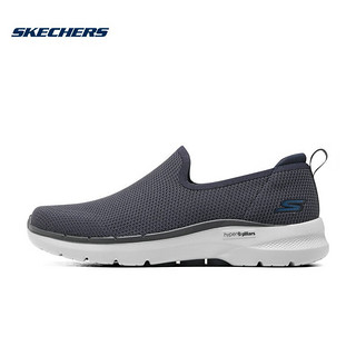 斯凯奇（Skechers）夏季健步鞋一脚蹬懒人鞋网布减震软底休闲鞋子男 216210-NVY 海军蓝色 39.5