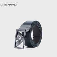 阿玛尼EMPORIO ARMANI24春夏EA男士镂空鹰标双面用腰带