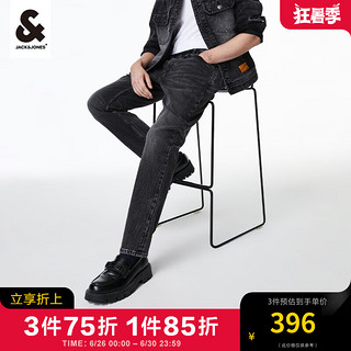 杰克·琼斯（JACK&JONES）夏季衣服男士牛仔裤直筒版型深灰色百搭牛仔裤子长裤品牌男装潮流 深灰牛仔A16 180/86A/LRW