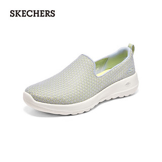 斯凯奇（SKECHERS）女士舒适休闲健步鞋124199 浅灰色/黄色/LGYL 40.00 