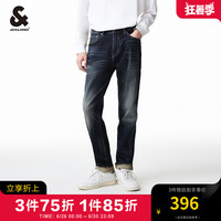 杰克·琼斯(JACK&JONES)衣服男装903直筒牛仔裤男微弹休闲成熟稳重裤子品牌潮流牛仔男裤 深牛仔蓝 1