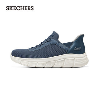 斯凯奇（Skechers）闪穿鞋Silp ins男鞋一脚蹬运动休闲鞋健步鞋118302 海军蓝色/NVY 42