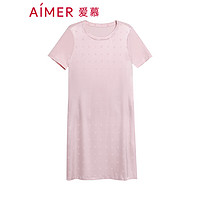 爱慕睡裙女春夏家居服轻薄柔软圆领短袖睡裙AM448511 晶石粉3GC 160