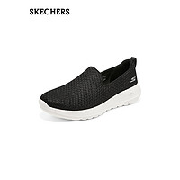 Skechers斯凯奇季女子时尚一脚蹬浅口休闲运动鞋懒人鞋124199 黑色/BLK 35