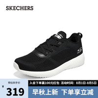 斯凯奇(Skechers)斯凯奇春季男士绑带轻质运动休闲鞋232290 黑色/白色/BKW 42