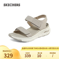 斯凯奇（SKECHERS）女士时尚凉鞋119247 灰褐色/TPE 39