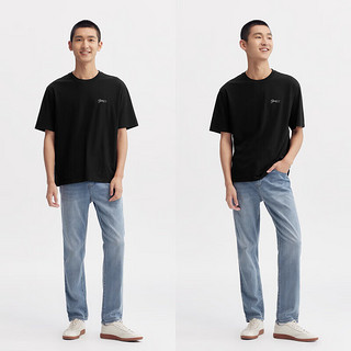 森马（Semir）森柔牛仔|牛仔裤男2024夏简约通勤长裤时尚103324124102A 牛仔中蓝88201 40