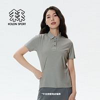 KOLON SPORT【SECO空气POLO】可隆运动户外女吸湿速干抗菌POLO衫 LKPT4AT550-MT 灰绿色 XL