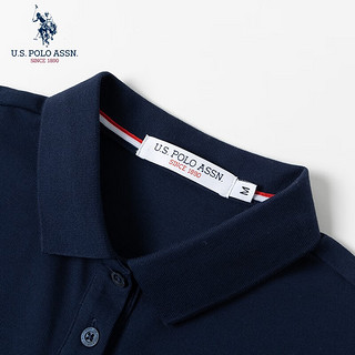 U.S. POLO ASSN.US保罗T恤女夏季时尚减龄翻领短袖女运动休闲POLO衫 粉色 M 160/84A