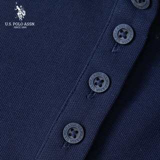 美国马球协会 U.S. POLO ASSN.US保罗T恤女夏季时尚减龄翻领短袖女运动休闲POLO衫 天空蓝009 XL 170/92A