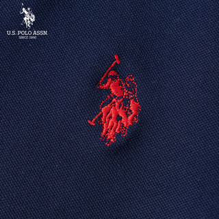 美国马球协会 U.S. POLO ASSN.US保罗T恤女夏季时尚减龄翻领短袖女运动休闲POLO衫 天空蓝009 XL 170/92A