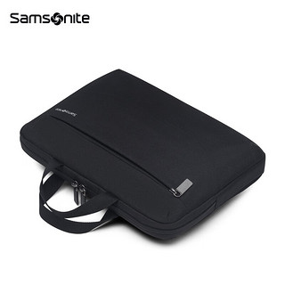 新秀丽（Samsonite）电脑包超薄笔记本手提包男女时尚商务单肩斜挎手提内胆包BP5 黑色