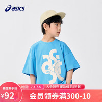 亚瑟士(asics)asics亚瑟士童装2023夏季男女儿童针织休闲舒适短袖T恤