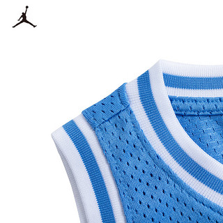 NIKE JORDAN 耐克AJ童装男童23号篮球服背心2024夏季儿童网眼T恤 苔藓蓝 140(S)