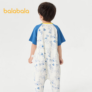 巴拉巴拉儿童睡袋夏季防着凉连体衣凉感男童女童睡衣208224171203 白蓝色调00318 150cm