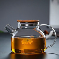 美杜 煮茶壶电陶炉泡茶壶烧水壶耐温加厚玻璃茶壶大容量凉水壶可加热 耐热泡茶壶 1000ml