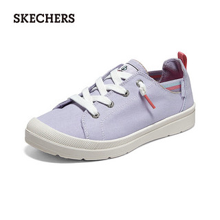 斯凯奇（Skechers）Skechers高回弹百搭帆布鞋113857 薰衣草色/LAV 35 